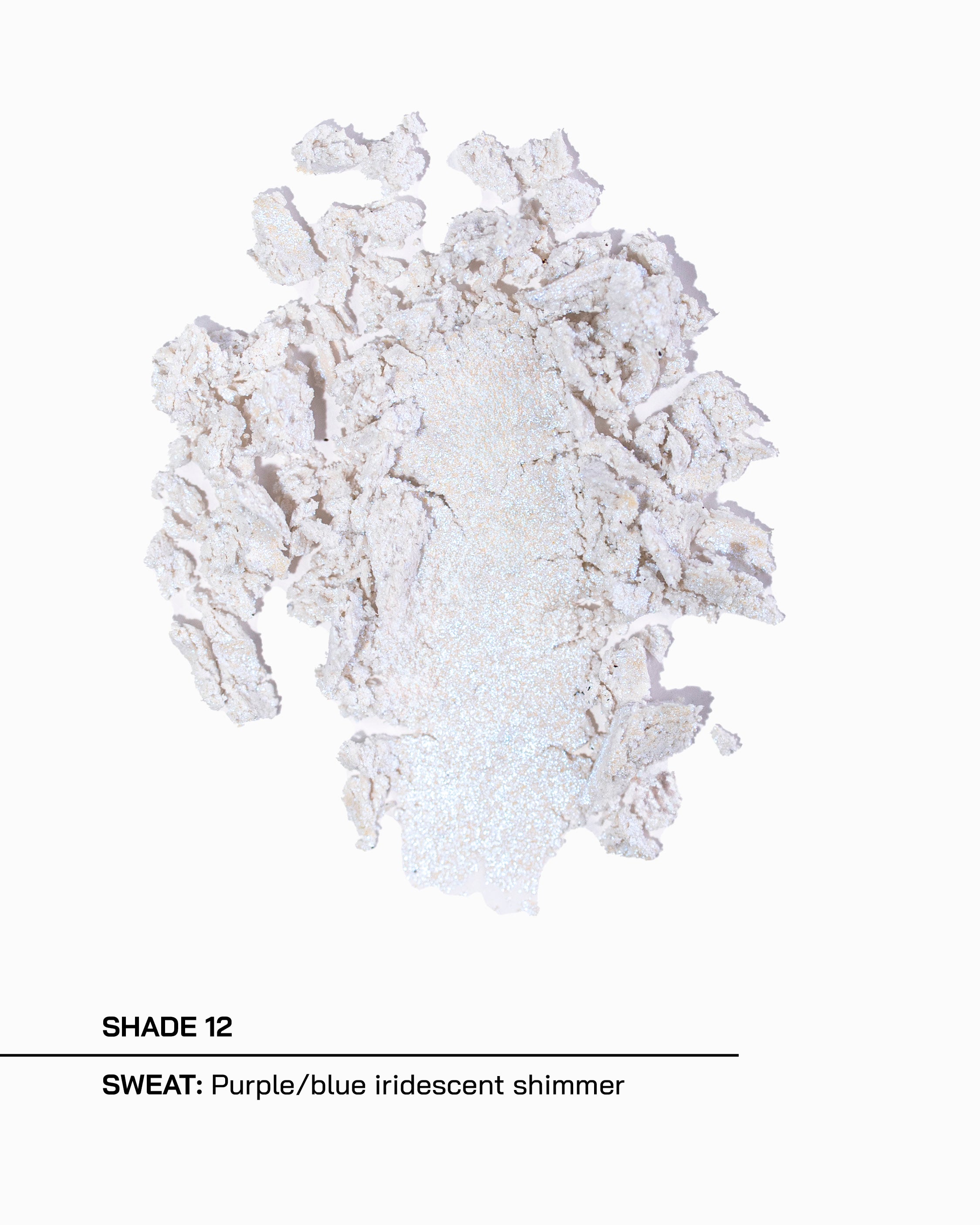 Shade 12, Sweat, purple/blue iridescent shimmer